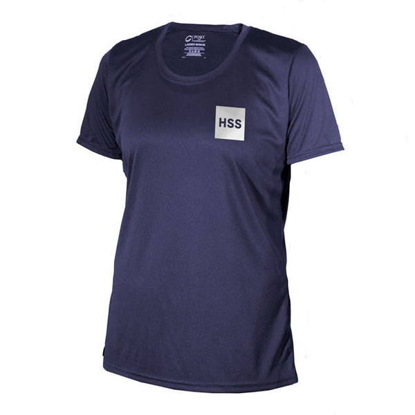 Women's "Back In The Game" Short Sleeve Performance Shirt -Blue
